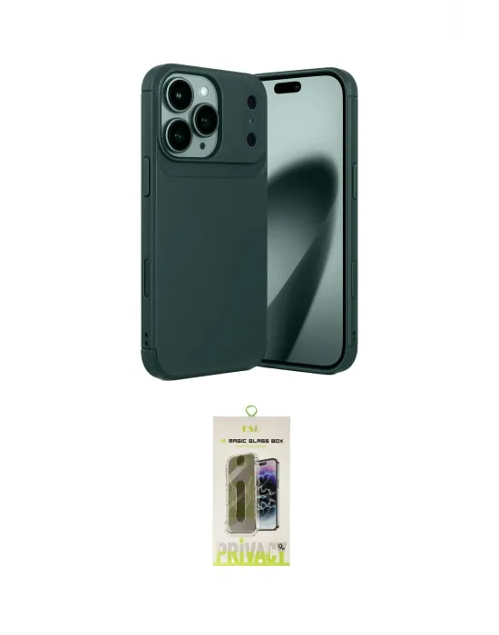 ieg™ iPhone 17 Pro Max Kılıf Eksen Form Prime - Siyah Joko Magic 5D Hayalet Cam