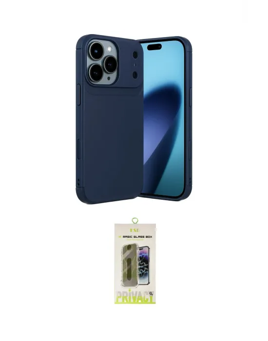 ieg™ iPhone 17 Pro Max Kılıf Eksen Form Prime - Siyah Joko Magic 5D Hayalet Cam