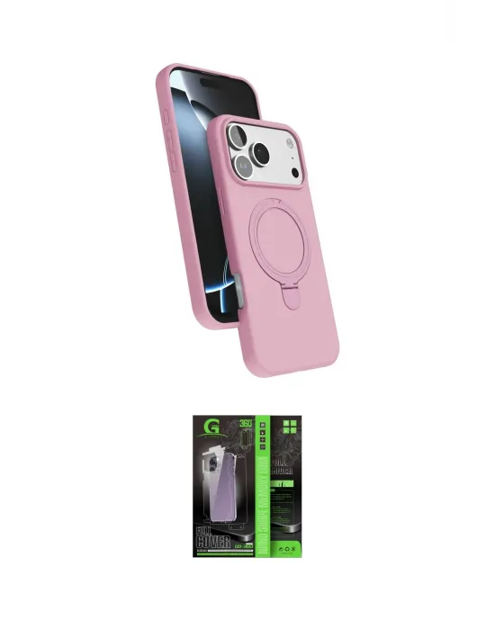ieg™ iPhone 17 Pro Max Kılıf İz Işık Koleksiyonu - Şeffaf 360 Full Body Arka Koruyucu