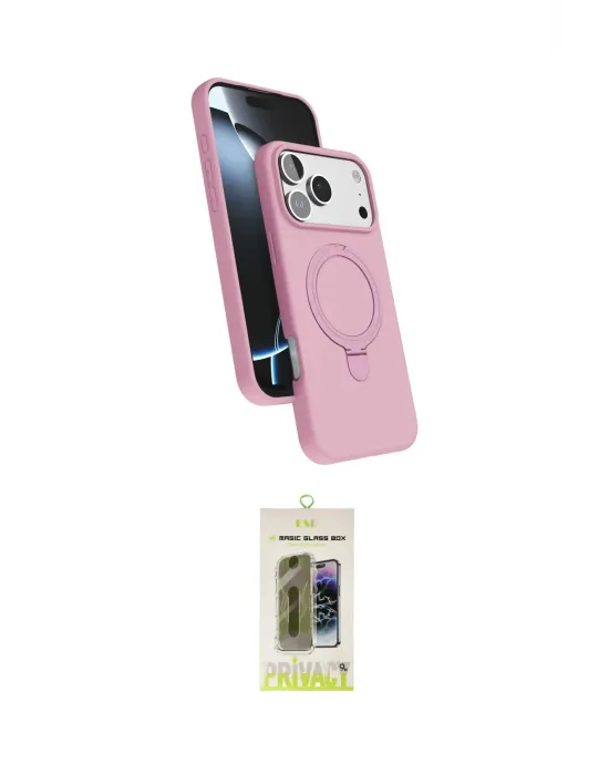 ieg™ iPhone 17 Pro Max Kılıf İz Işık Koleksiyonu - Siyah Joko Magic 5D Hayalet Cam