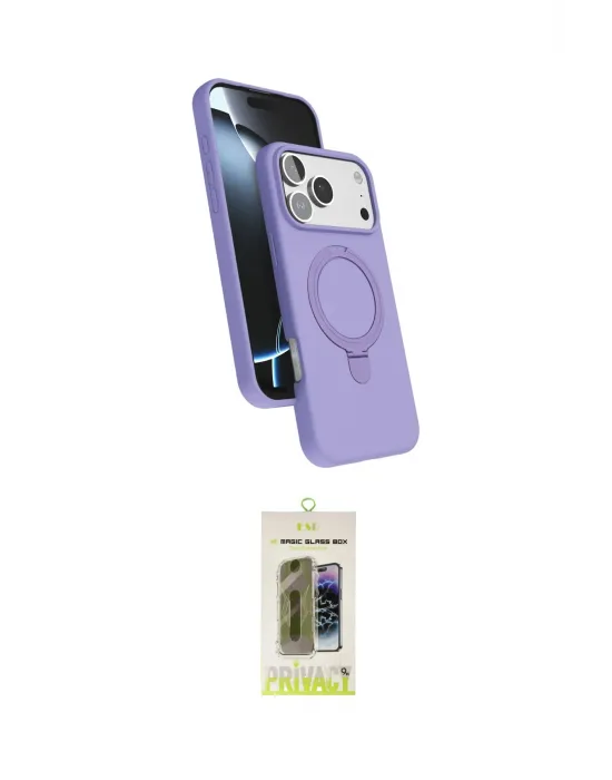 ieg™ iPhone 17 Pro Max Kılıf İz Işık Koleksiyonu - Siyah Joko Magic 5D Hayalet Cam