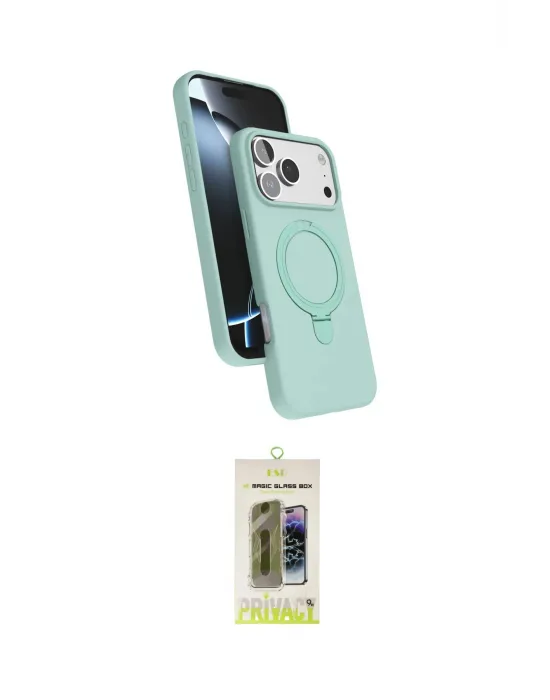 ieg™ iPhone 17 Pro Max Kılıf İz Işık Koleksiyonu - Siyah Joko Magic 5D Hayalet Cam