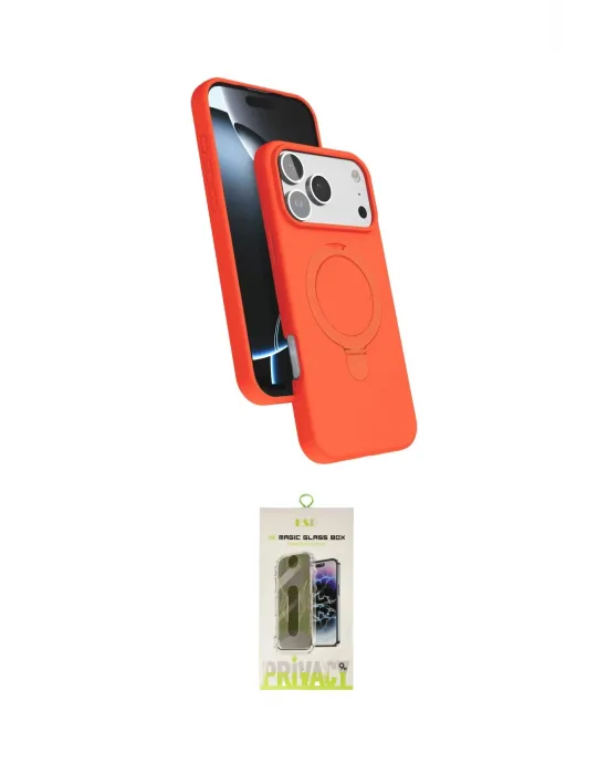 ieg™ iPhone 17 Pro Max Kılıf İz Işık Koleksiyonu - Siyah Joko Magic 5D Hayalet Cam