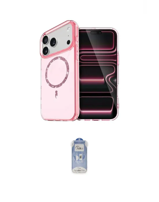 ieg™ iPhone 17 Pro Max Kılıf Kıvılcım Form Prime - Siyah Joko Magic 5D Cam