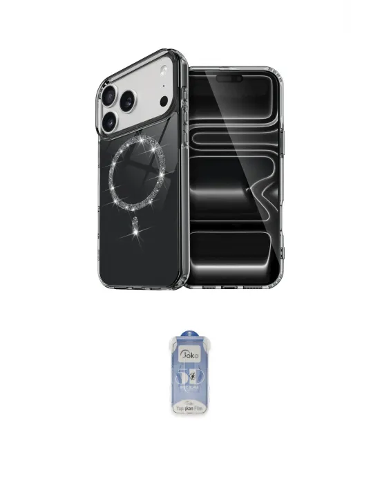 ieg™ iPhone 17 Pro Max Kılıf Kıvılcım Form Prime - Siyah Joko Magic 5D Cam