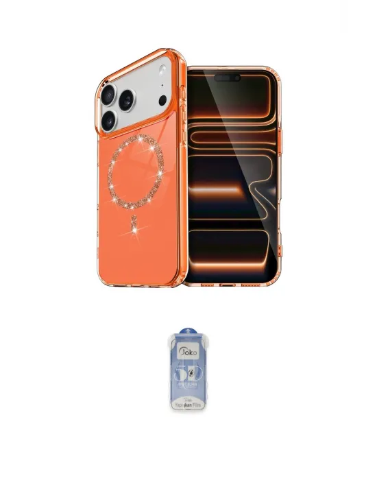 ieg™ iPhone 17 Pro Max Kılıf Kıvılcım Form Prime - Siyah Joko Magic 5D Cam