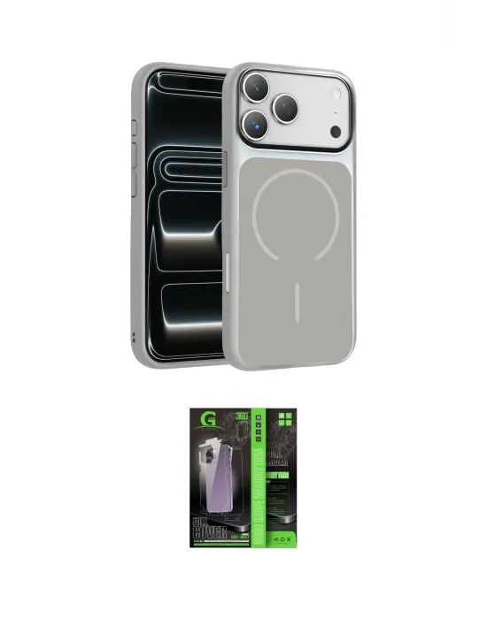 ieg™ iPhone 17 Pro Max Kılıf Kıvılcım Klasik - Siyah 360 Mat Full Body Arka Koruyucu