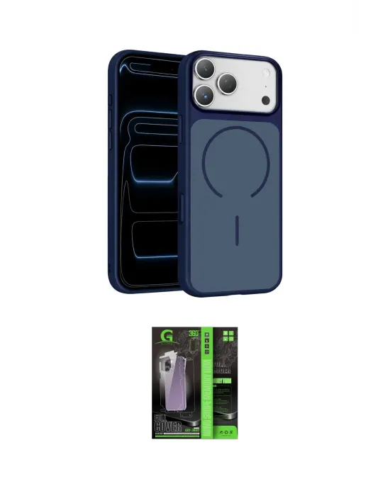ieg™ iPhone 17 Pro Max Kılıf Kıvılcım Klasik - Siyah 360 Mat Full Body Arka Koruyucu