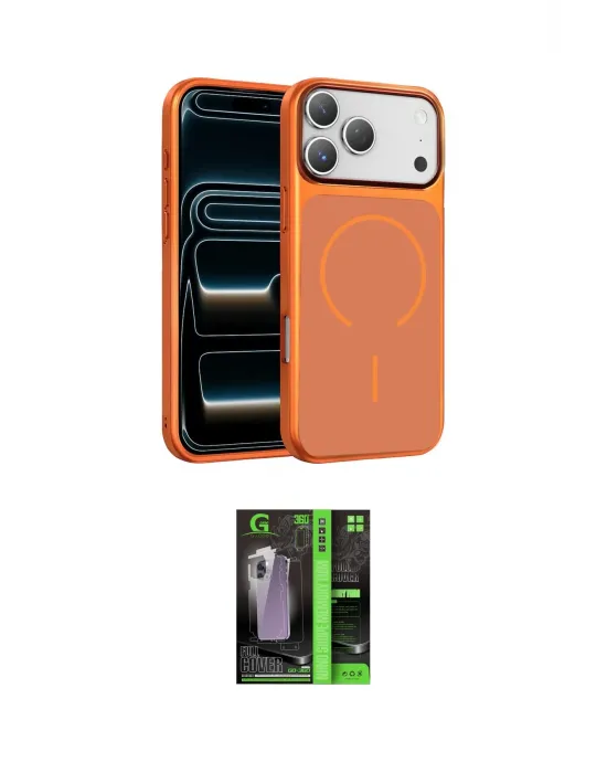 ieg™ iPhone 17 Pro Max Kılıf Kıvılcım Klasik - Siyah 360 Mat Full Body Arka Koruyucu