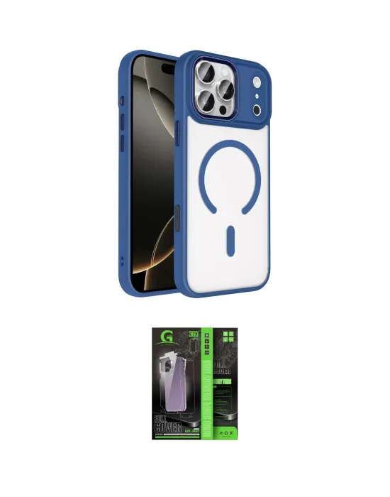 ieg™ iPhone 17 Pro Max Kılıf Kıvılcım Prime - Şeffaf 360 Full Body Arka Koruyucu