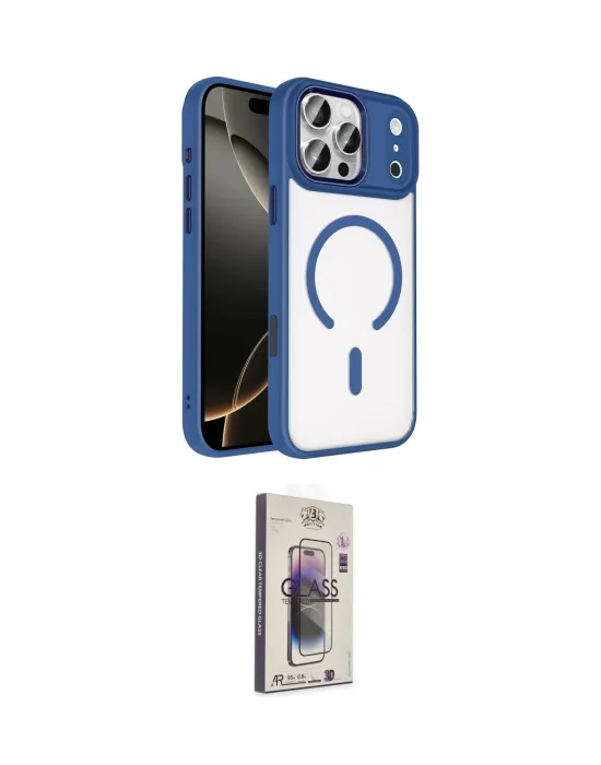 ieg™ iPhone 17 Pro Max Kılıf Kıvılcım Prime - Siyah Bilvis 3D Cam Ekran Koruyucu