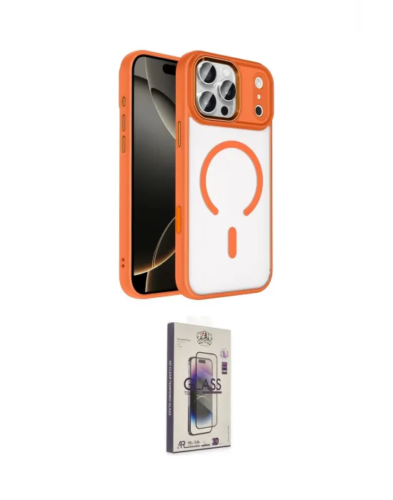 ieg™ iPhone 17 Pro Max Kılıf Kıvılcım Prime - Siyah Bilvis 3D Cam Ekran Koruyucu