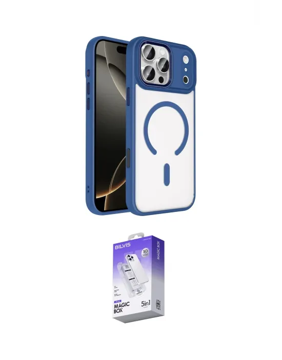 ieg™ iPhone 17 Pro Max Kılıf Kıvılcım Prime - Siyah Bilvis 5in1 3D Magic Cam Ekran Koruyucu