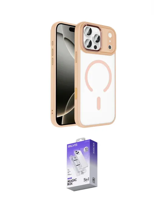 ieg™ iPhone 17 Pro Max Kılıf Kıvılcım Prime - Siyah Bilvis 5in1 3D Magic Cam Ekran Koruyucu