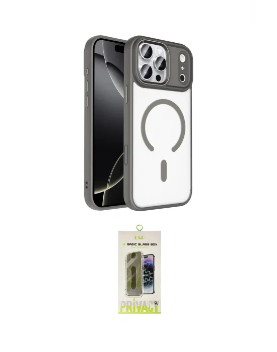 ieg™ iPhone 17 Pro Max Kılıf Kıvılcım Prime - Siyah Joko Magic 5D Hayalet Cam