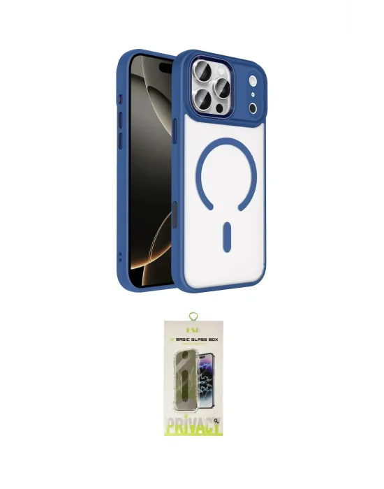 ieg™ iPhone 17 Pro Max Kılıf Kıvılcım Prime - Siyah Joko Magic 5D Hayalet Cam