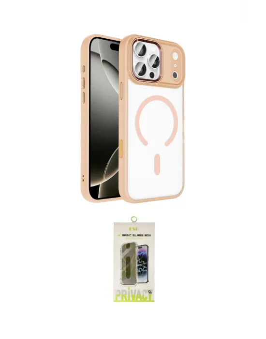 ieg™ iPhone 17 Pro Max Kılıf Kıvılcım Prime - Siyah Joko Magic 5D Hayalet Cam
