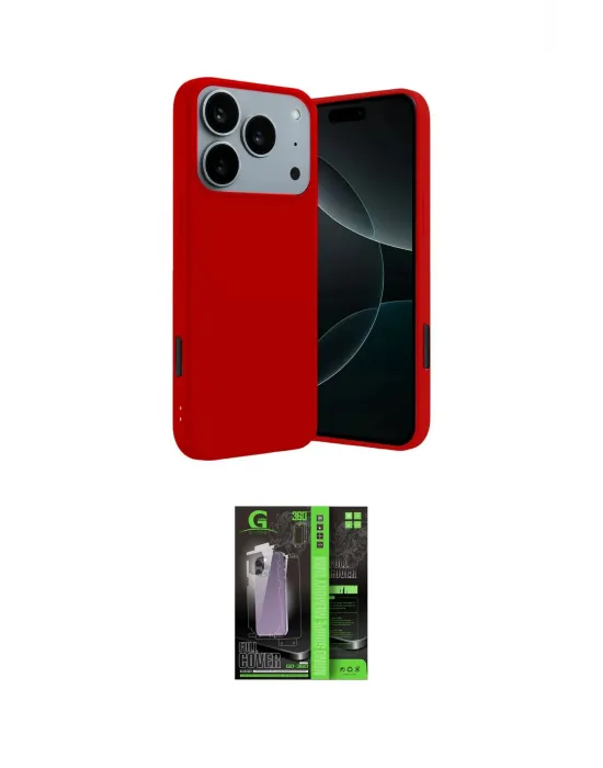 ieg™ iPhone 17 Pro Max Kılıf Kozmos Yansıma Özel Seri - Şeffaf 360 Full Body Arka Koruyucu