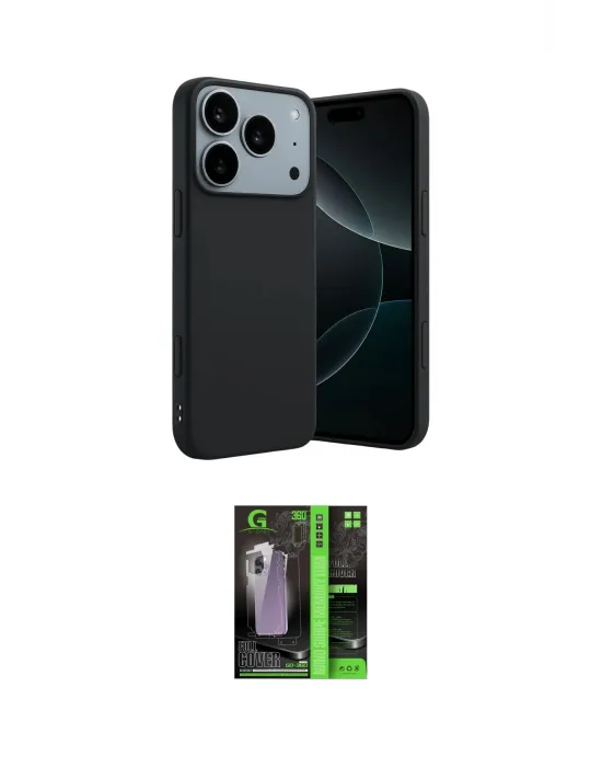 ieg™ iPhone 17 Pro Max Kılıf Kozmos Yansıma Özel Seri - Şeffaf 360 Full Body Arka Koruyucu