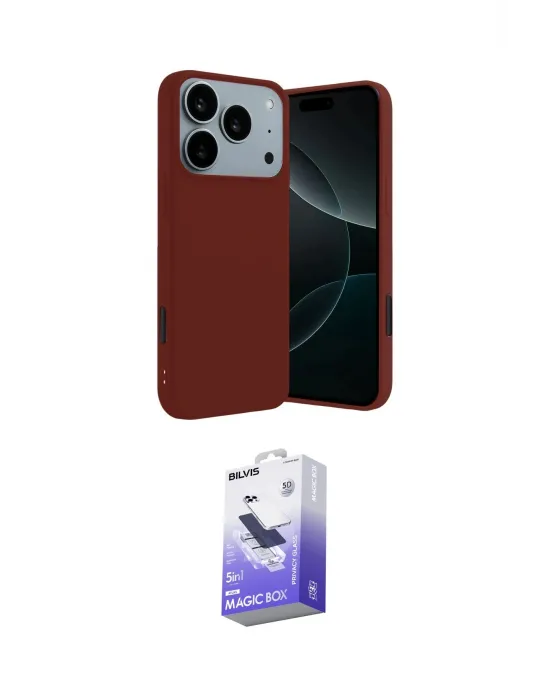 ieg™ iPhone 17 Pro Max Kılıf Kozmos Yansıma Özel Seri - Siyah Bilvis 5in1 5D Magic Hayalet Cam Ekran Koruyucu