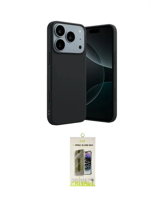 ieg™ iPhone 17 Pro Max Kılıf Kozmos Yansıma Özel Seri - Siyah Joko Magic 5D Hayalet Cam