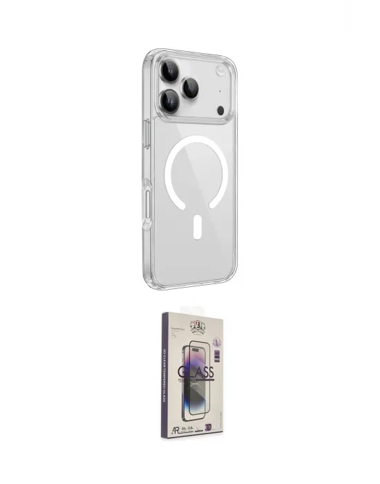 ieg™ iPhone 17 Pro Max Kılıf Kutup Klasik Serisi - Siyah Bilvis 3D Cam Ekran Koruyucu