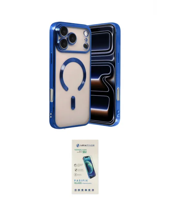 ieg™ iPhone 17 Pro Max Kılıf Nova Işık Özel Seri - Şeffaf Pasifik Cam Ekran Koruyucu