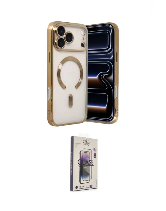 ieg™ iPhone 17 Pro Max Kılıf Nova Işık Özel Seri - Siyah Bilvis 3D Cam Ekran Koruyucu
