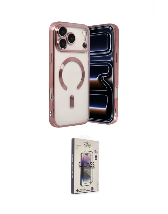 ieg™ iPhone 17 Pro Max Kılıf Nova Işık Özel Seri - Siyah Bilvis 3D Cam Ekran Koruyucu
