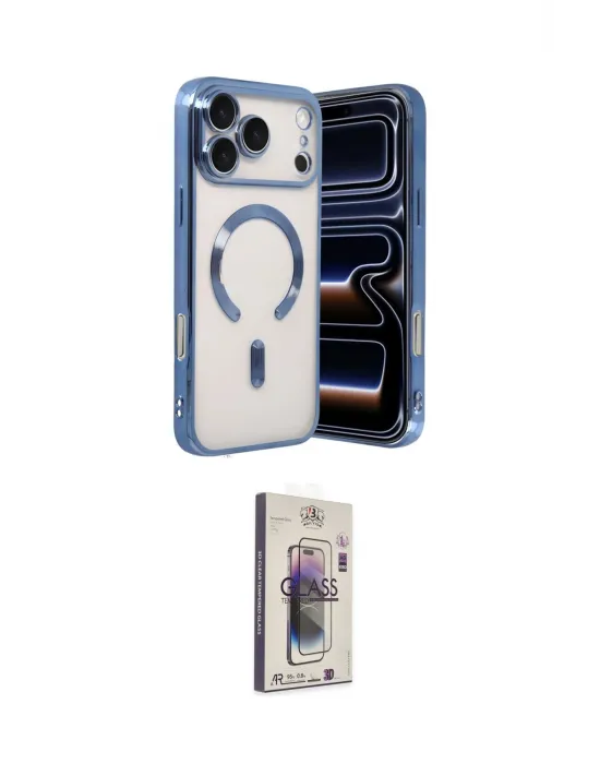 ieg™ iPhone 17 Pro Max Kılıf Nova Işık Özel Seri - Siyah Bilvis 3D Cam Ekran Koruyucu