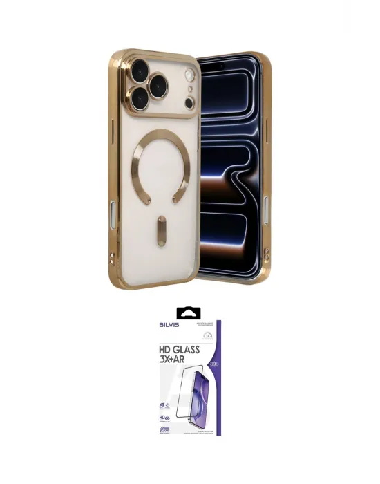 ieg™ iPhone 17 Pro Max Kılıf Nova Işık Özel Seri - Siyah Bilvis 3X AR HD Cam Ekran Koruyucu