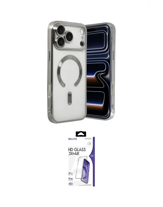 ieg™ iPhone 17 Pro Max Kılıf Nova Işık Özel Seri - Siyah Bilvis 3X AR HD Cam Ekran Koruyucu