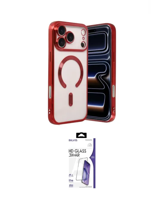 ieg™ iPhone 17 Pro Max Kılıf Nova Işık Özel Seri - Siyah Bilvis 3X AR HD Cam Ekran Koruyucu