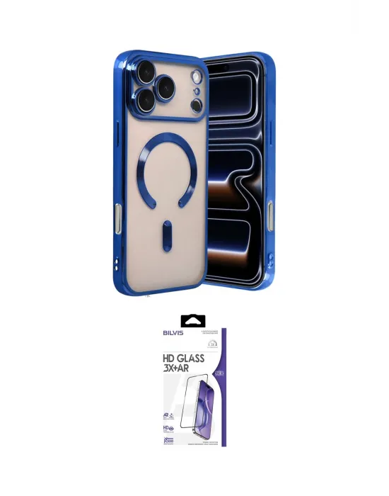 ieg™ iPhone 17 Pro Max Kılıf Nova Işık Özel Seri - Siyah Bilvis 3X AR HD Cam Ekran Koruyucu