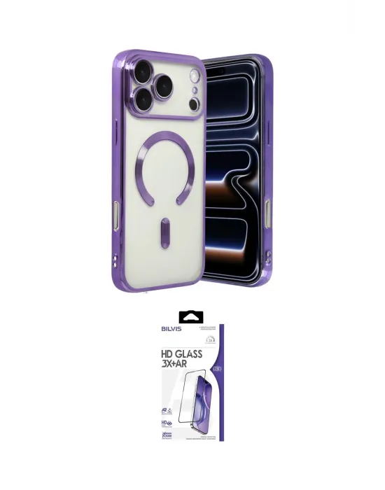 ieg™ iPhone 17 Pro Max Kılıf Nova Işık Özel Seri - Siyah Bilvis 3X AR HD Cam Ekran Koruyucu