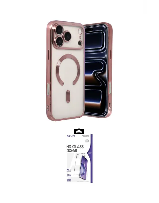 ieg™ iPhone 17 Pro Max Kılıf Nova Işık Özel Seri - Siyah Bilvis 3X AR HD Cam Ekran Koruyucu