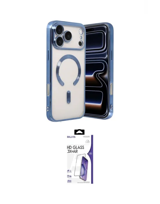 ieg™ iPhone 17 Pro Max Kılıf Nova Işık Özel Seri - Siyah Bilvis 3X AR HD Cam Ekran Koruyucu