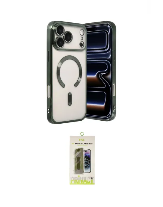 ieg™ iPhone 17 Pro Max Kılıf Nova Işık Özel Seri - Siyah Joko Magic 5D Hayalet Cam