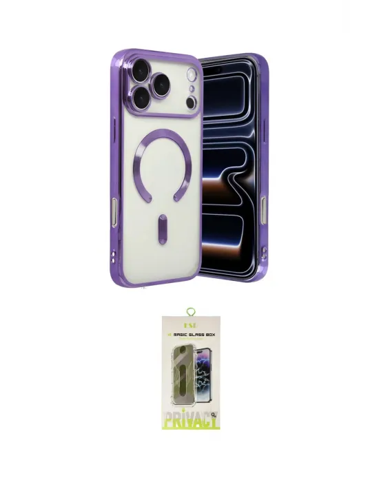 ieg™ iPhone 17 Pro Max Kılıf Nova Işık Özel Seri - Siyah Joko Magic 5D Hayalet Cam