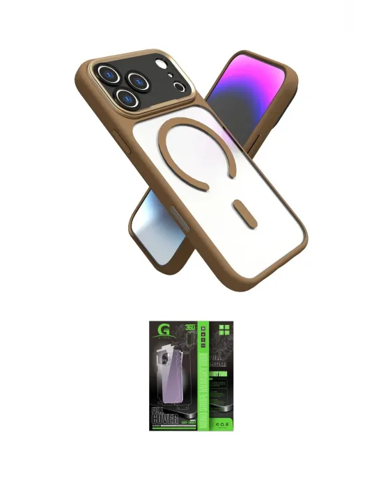 ieg™ iPhone 17 Pro Max Kılıf Nova Yansıma Serisi - Şeffaf 360 Full Body Arka Koruyucu