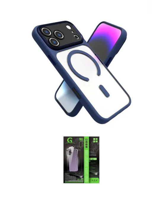ieg™ iPhone 17 Pro Max Kılıf Nova Yansıma Serisi - Şeffaf 360 Full Body Arka Koruyucu