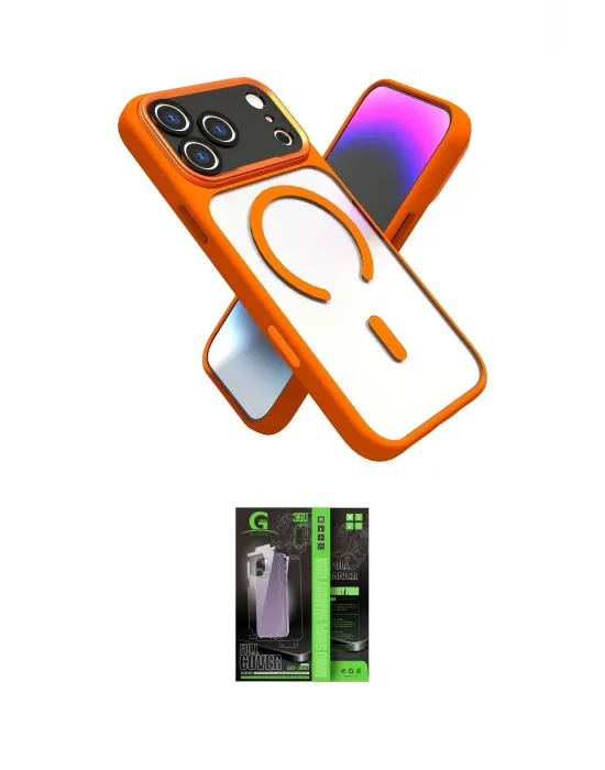 ieg™ iPhone 17 Pro Max Kılıf Nova Yansıma Serisi - Şeffaf 360 Full Body Arka Koruyucu