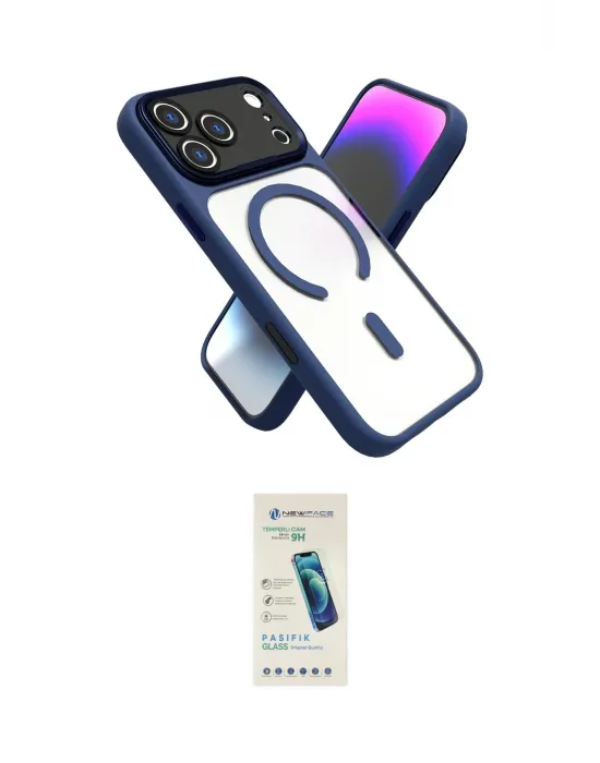 ieg™ iPhone 17 Pro Max Kılıf Nova Yansıma Serisi - Şeffaf Pasifik Cam Ekran Koruyucu