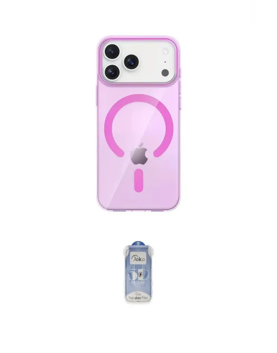 ieg™ iPhone 17 Pro Max Kılıf Pusula Form Özel Seri - Siyah Joko Magic 5D Cam
