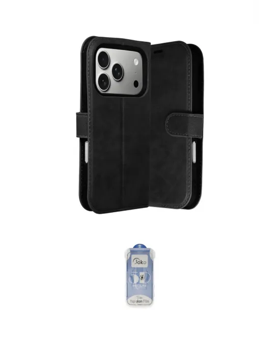 ieg™ iPhone 17 Pro Max Kılıf Siluet Işık Serisi - Siyah Joko Magic 5D Cam
