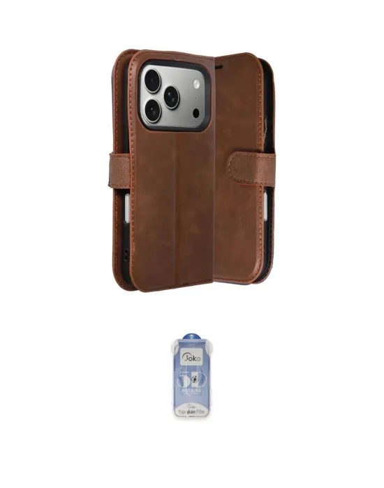 ieg™ iPhone 17 Pro Max Kılıf Siluet Işık Serisi - Siyah Joko Magic 5D Cam