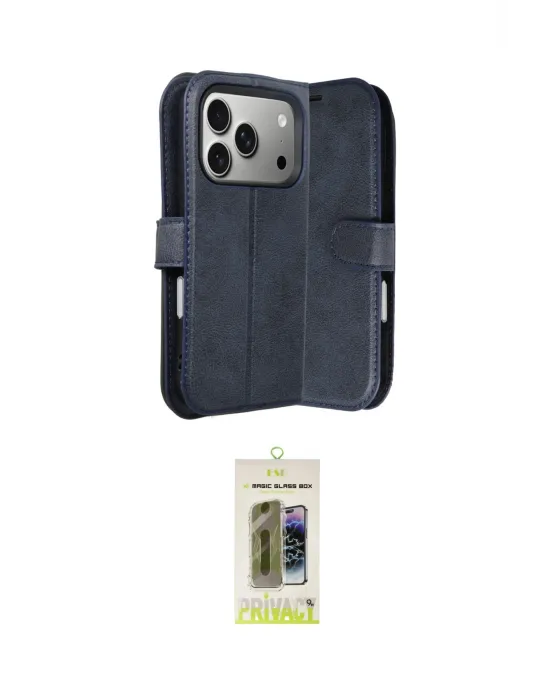 ieg™ iPhone 17 Pro Max Kılıf Siluet Işık Serisi - Siyah Joko Magic 5D Hayalet Cam