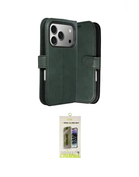 ieg™ iPhone 17 Pro Max Kılıf Siluet Işık Serisi - Siyah Joko Magic 5D Hayalet Cam