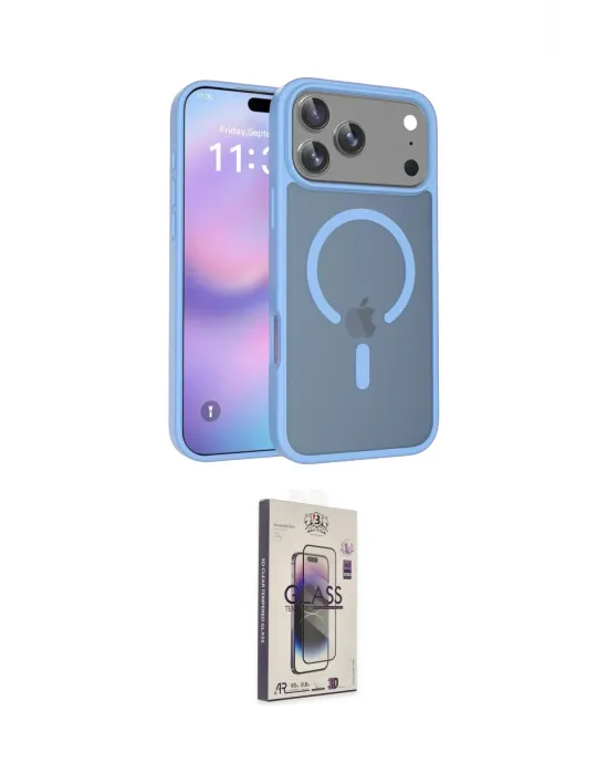 ieg™ iPhone 17 Pro Max Kılıf Siluet Minimal Prime - Siyah Bilvis 3D Cam Ekran Koruyucu