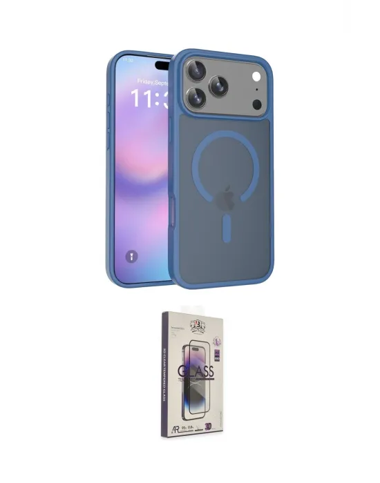 ieg™ iPhone 17 Pro Max Kılıf Siluet Minimal Prime - Siyah Bilvis 3D Cam Ekran Koruyucu
